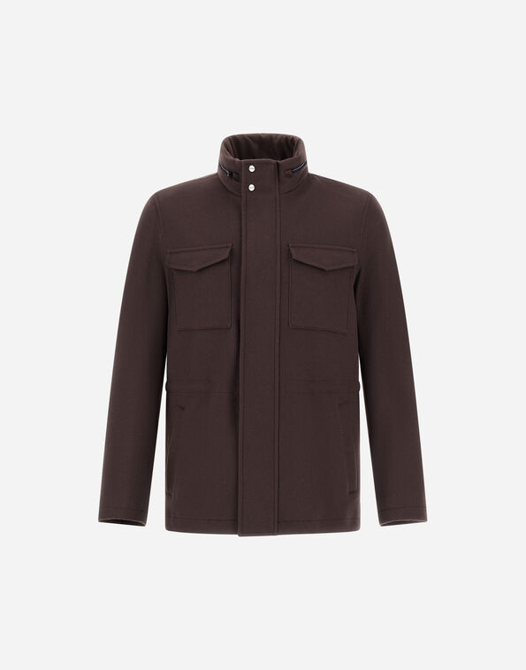 Herno FIELD JACKET IN CASHMERE, WOOL AND SUEDE EFFECT  FI000156U333188800