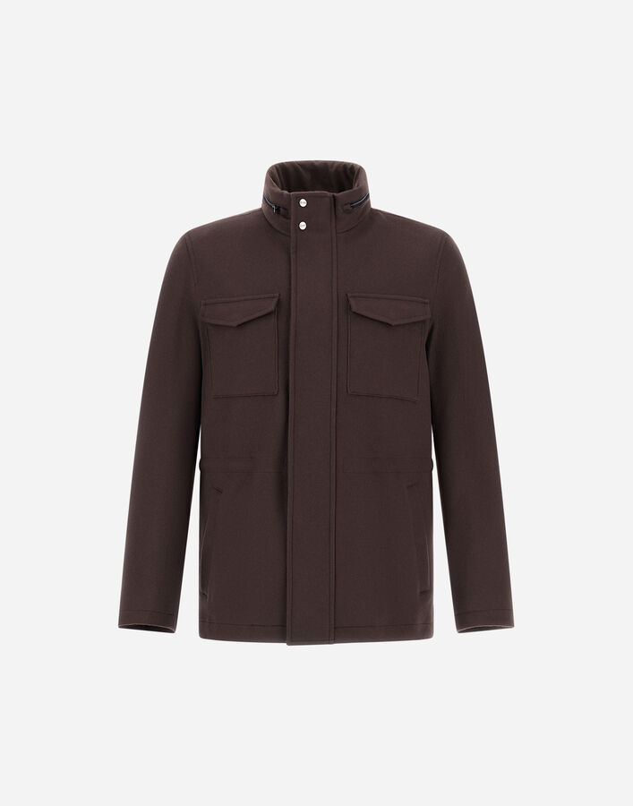 Herno FIELD JACKET IN CASHMERE, WOOL AND SUEDE EFFECT  FI000156U333188800