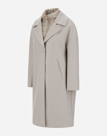 COAT IN ECOWOOL AND NYLON ULTRALIGHT in Chantilly for Women | Herno®