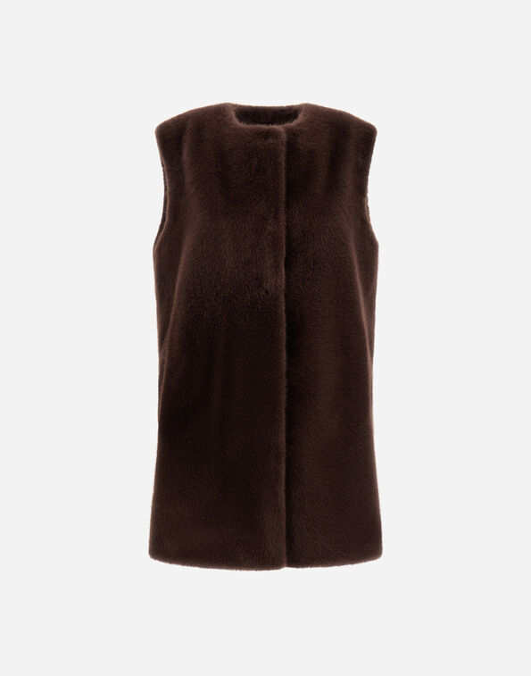 Herno RESORT VEST IN FAUX FUR WITH BEAVER EFFECT  GI00055DR128968810