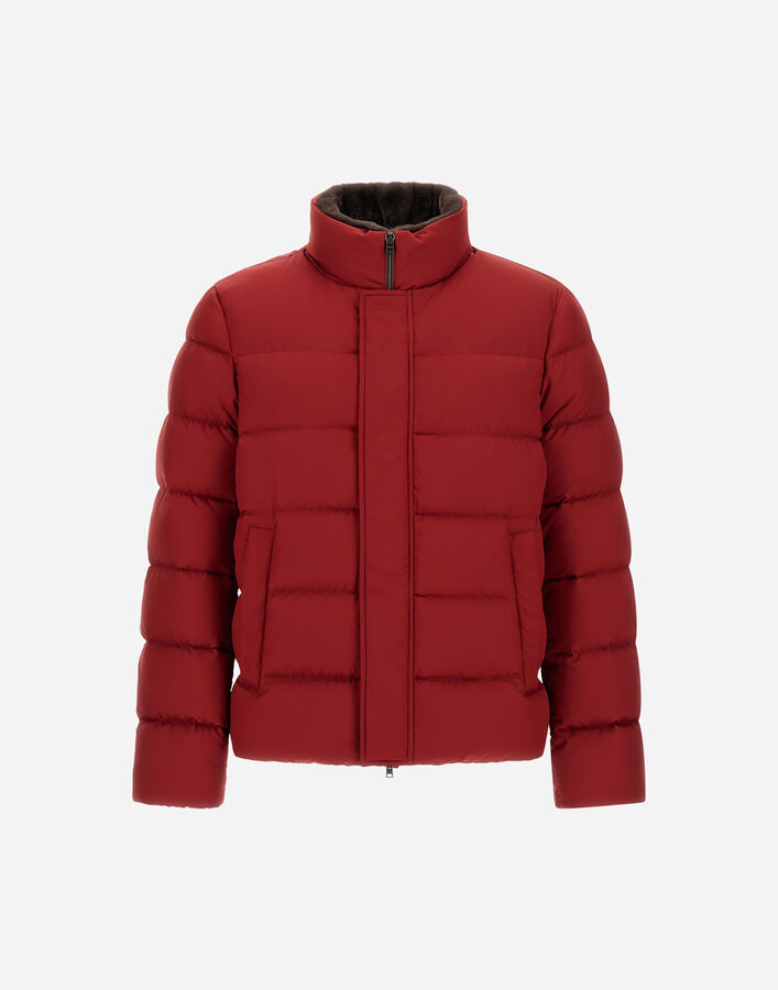 Herno BOMBER JACKET IN ARENDELLE AND FAUX FUR  PI001019U12414Z6705