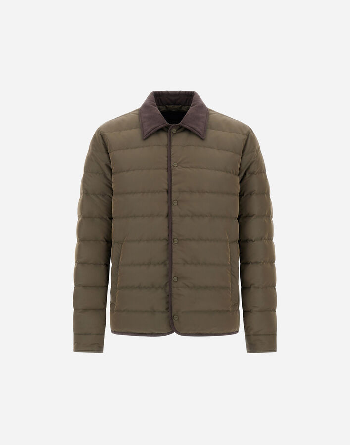 Herno SHACKET IN IRIDESCENT NYLON AND SUEDE EFFECT  PI001346U128607730