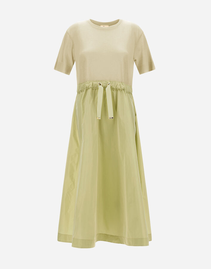 Herno DRESS IN GLAM KNIT EFFECT AND TECHNO TAFFETA  AB000032D520563208