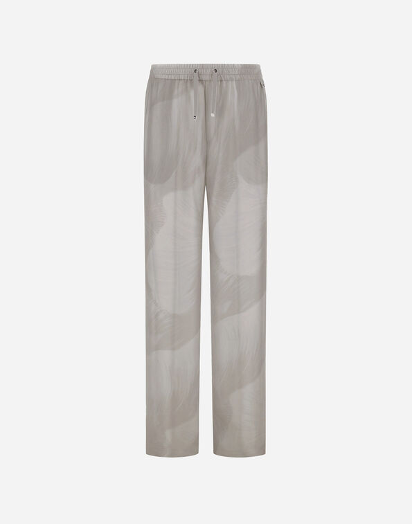 Herno RESORT TROUSERS IN PURE SILK WITH FLORAL PRINT  PT00056DR16019P9404