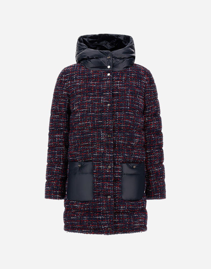 Herno PARKA IN OPERATED TWEED AND NYLON ULTRALIGHT  PI002136D127539221