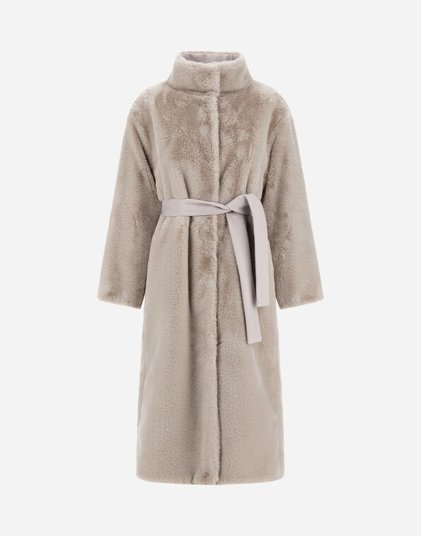 Herno REVERSIBLE COAT IN SOFT ALTERNATIVE FUR AND PURE CASHMERE  CA0005DNW124221985