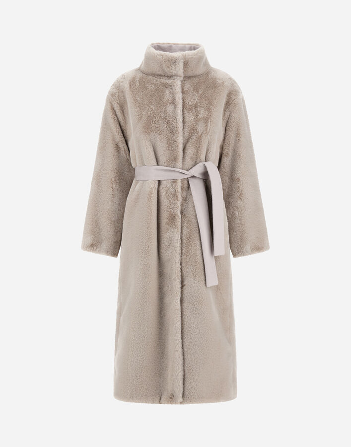 Herno REVERSIBLE COAT IN SOFT ALTERNATIVE FUR AND PURE CASHMERE  CA0005DNW124221985