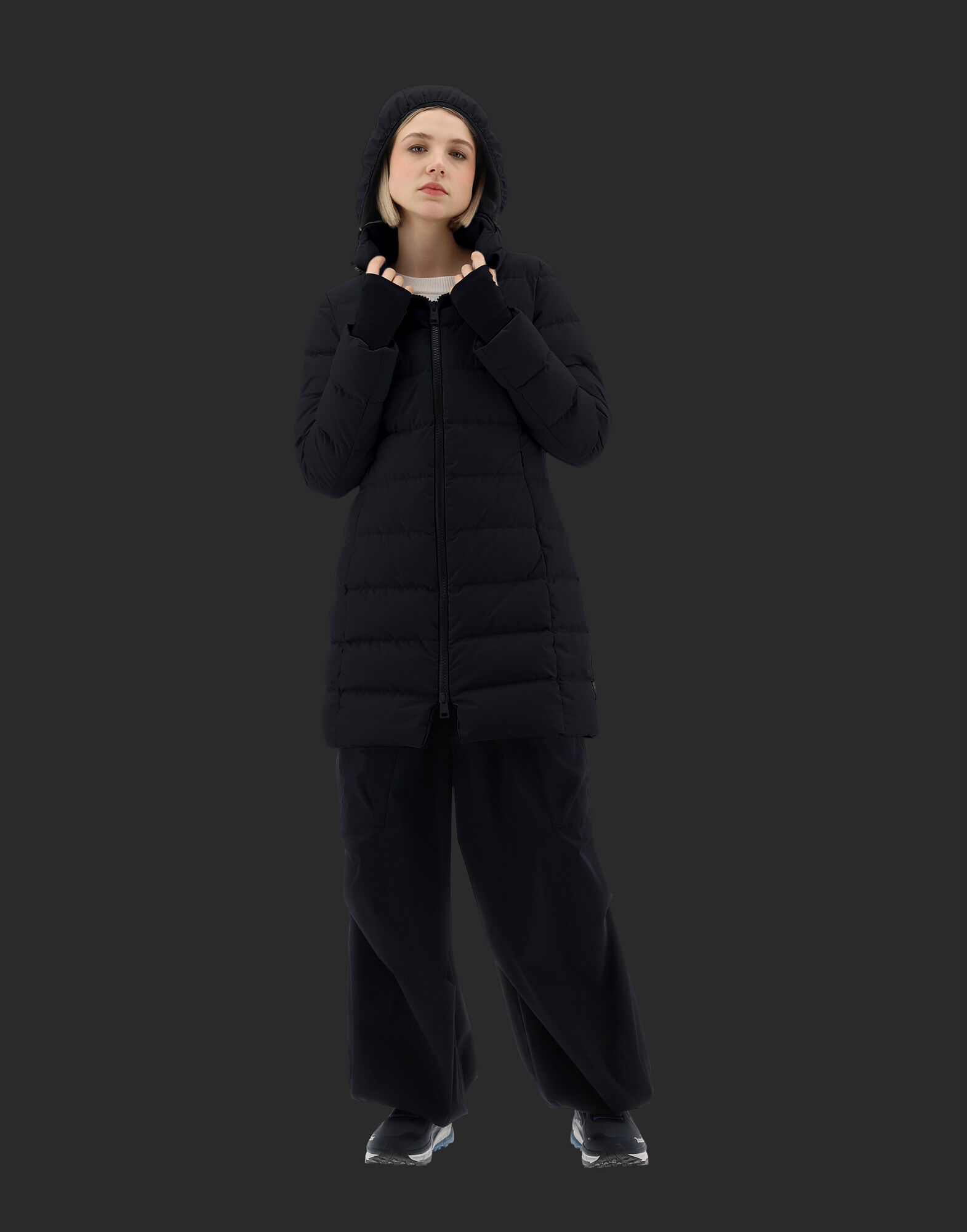 LAMINAR SLIM GORE-TEX WINDSTOPPER COAT in Black | Herno®