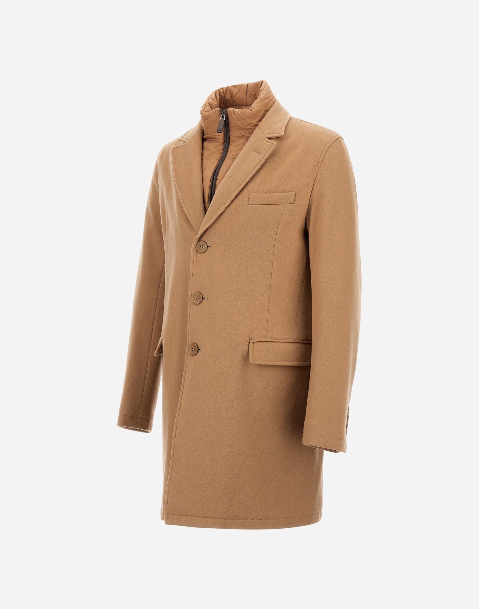 ジャケット・アウター Beaver Wool Double Breasted Overcoat WOOL BEAVER COAT in Camel for Men | Herno®