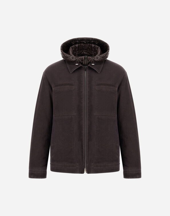 Herno DENIM-EFFECT GABARDINE AND NYLON ULTRALIGHT JACKET  GI000689U133428800