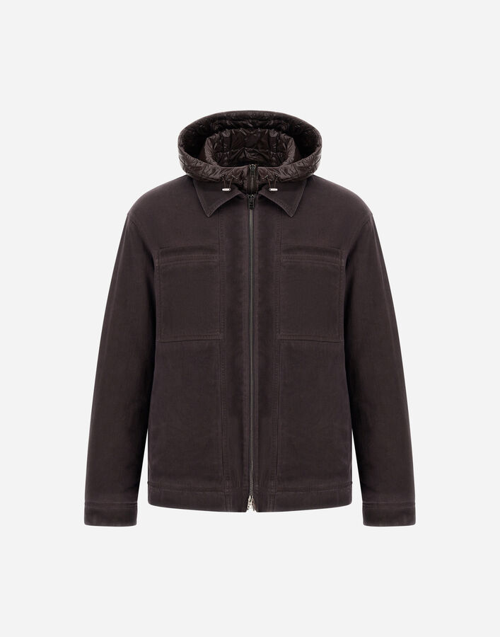 Herno DENIM-EFFECT GABARDINE AND NYLON ULTRALIGHT JACKET  GI000689U133428800