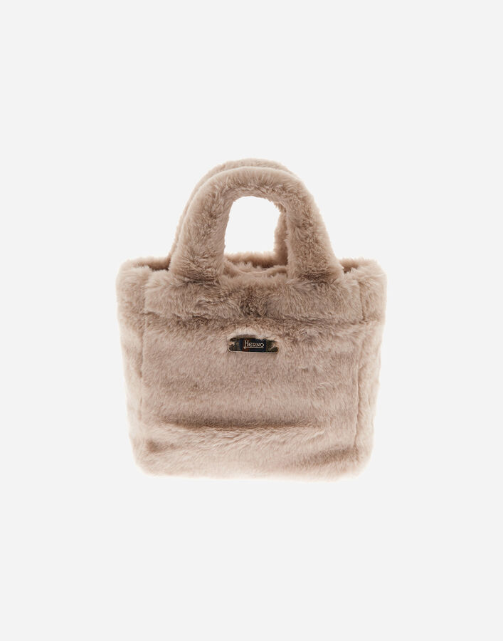 Herno BAG IN SOFT ALTERNATIVE FUR AND NYLON CHAMONIX  BAG00012D124221985