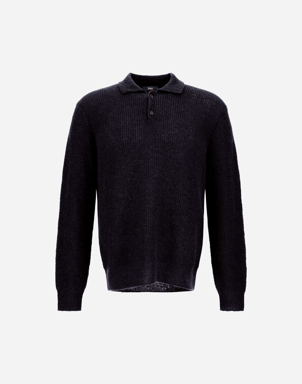 Herno POLO SHIRT IN COB STITCH ALPACA WOOL  MPL00004U703129200