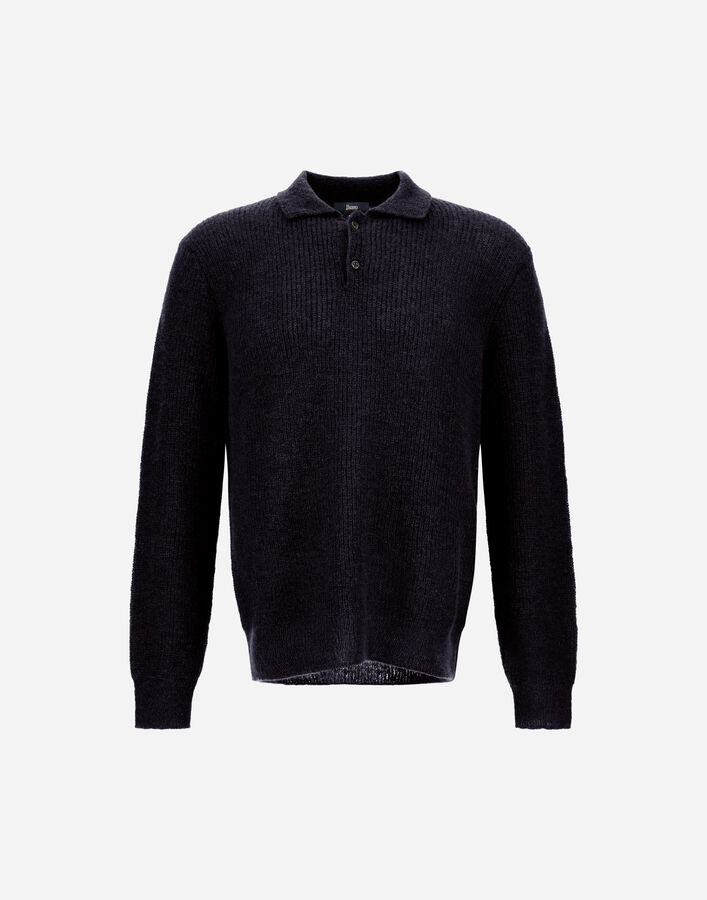 Herno POLO SHIRT IN COB STITCH ALPACA WOOL  MPL00004U703129200