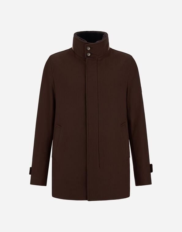 Herno SHORT COAT IN PURE CASHMERE AND SUEDE EFFECT  GC000124U381268800