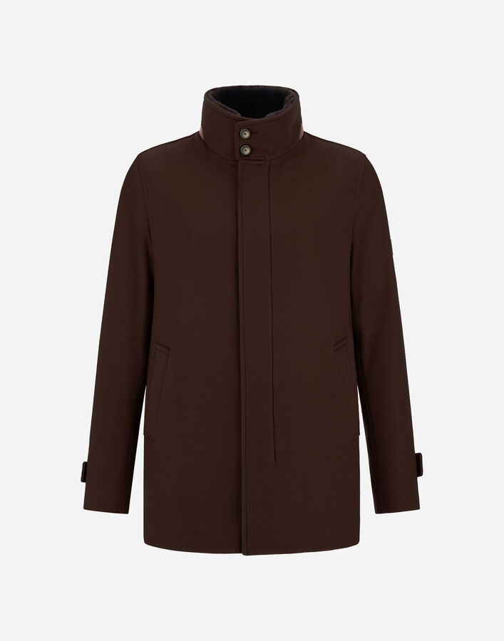 Herno SHORT COAT IN PURE CASHMERE AND SUEDE EFFECT  GC000124U381268800