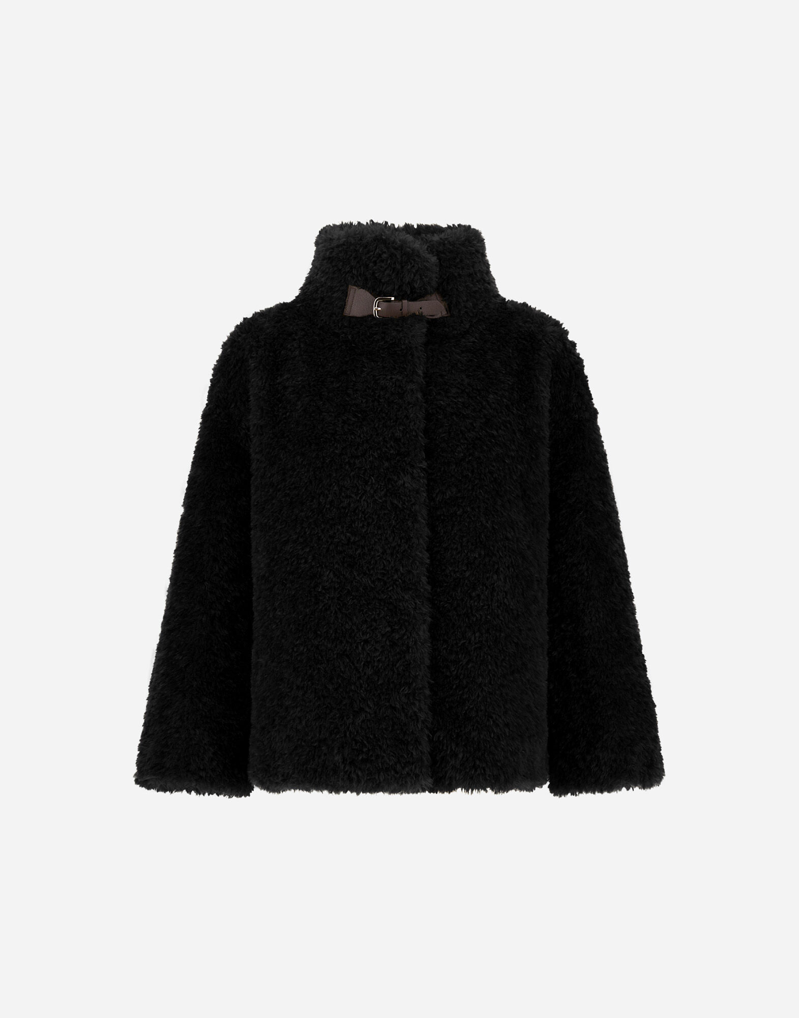 CAPE IN CURLY ALTERNATIVE FUR in Black for Women | Herno®