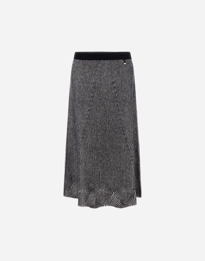 Herno SKIRT IN TWO-TONE VANISÉ WOOL  GN000090D702961093