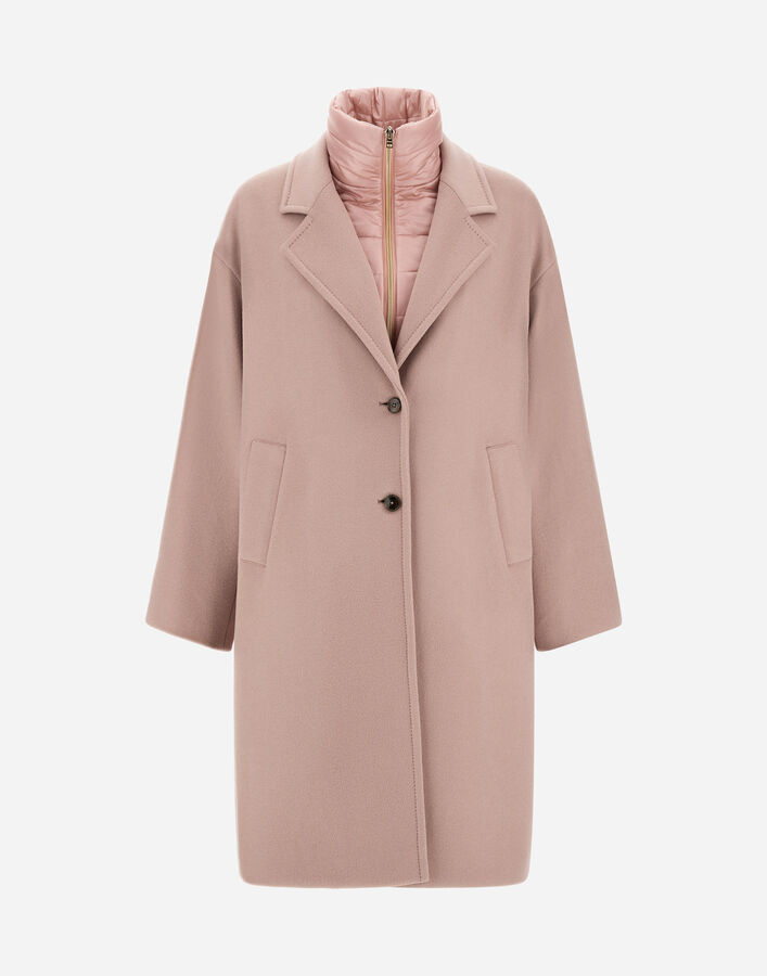 Herno COAT IN VELOUR WOOL CLOTH AND NYLON ULTRALIGHT  CA000594D334774135