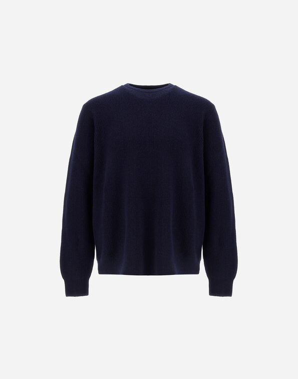 Herno SWEATER IN RIBBED WOOL CASHMERE  MG000175U702709200