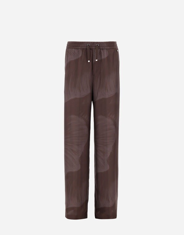 Herno RESORT TROUSERS IN PURE SILK WITH FLORAL PRINT  PT00056DR16019P8810