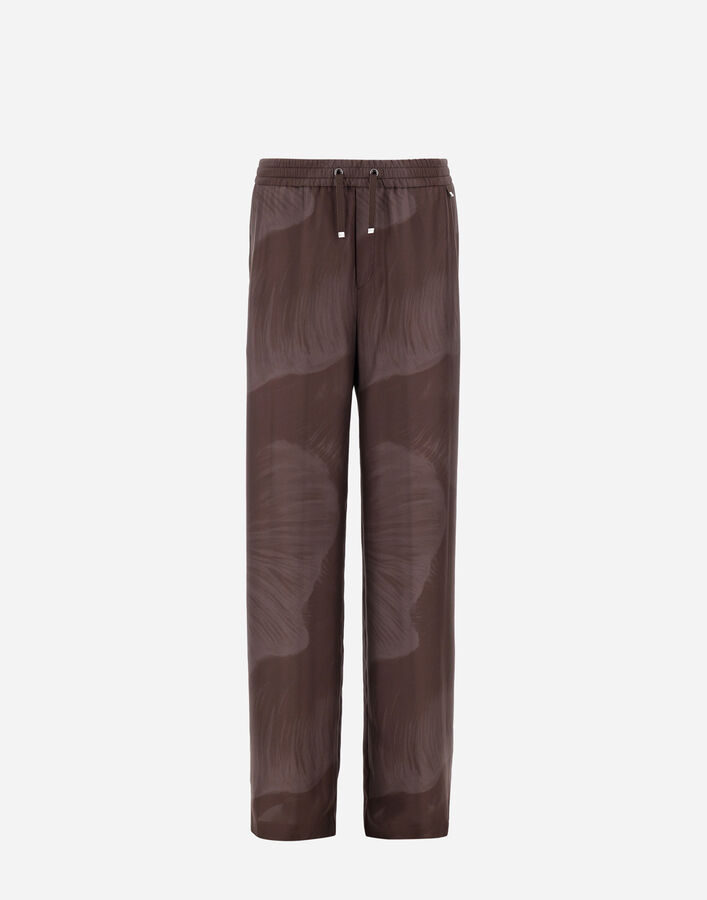 Herno RESORT TROUSERS IN PURE SILK WITH FLORAL PRINT  PT00056DR16019P8810