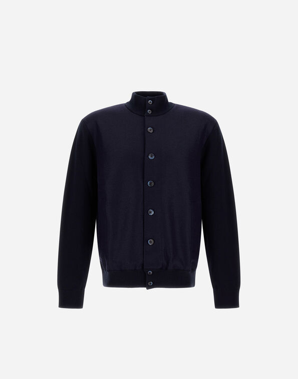 Herno RESORT CARDIGAN IN CASHMERE COTTON KNIT & FELTED WOOL  MC00041UR721089290