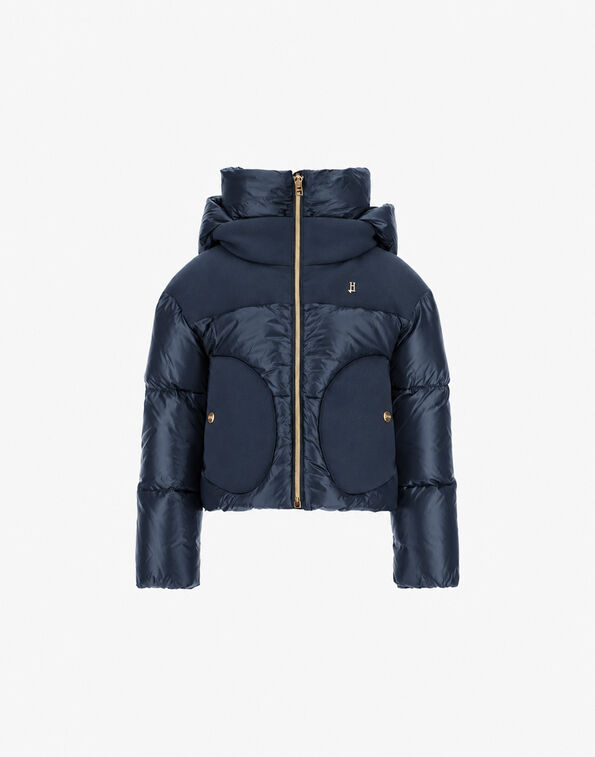 Herno BOMBER JACKET IN NYLON&nbsp;ULTRALIGHT AND ECOWOOL  PI000197G12017Z9200