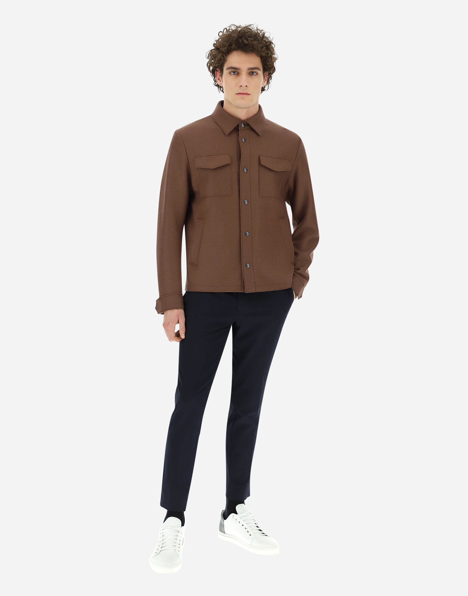 boiled wool shirt jacket