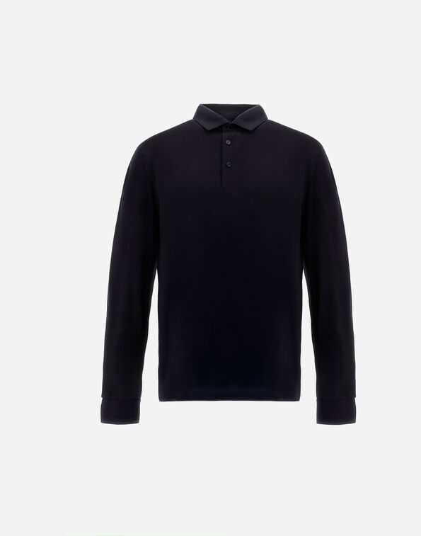 Herno RESORT POLO SHIRT IN WOOL JERSEY WITH A SHINY FINISH  JPL0013UR520689200