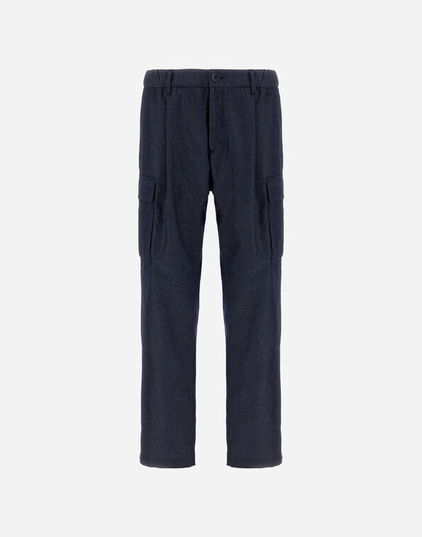 Herno DENIM-EFFECT COTTON TROUSERS  PT000143U132679200