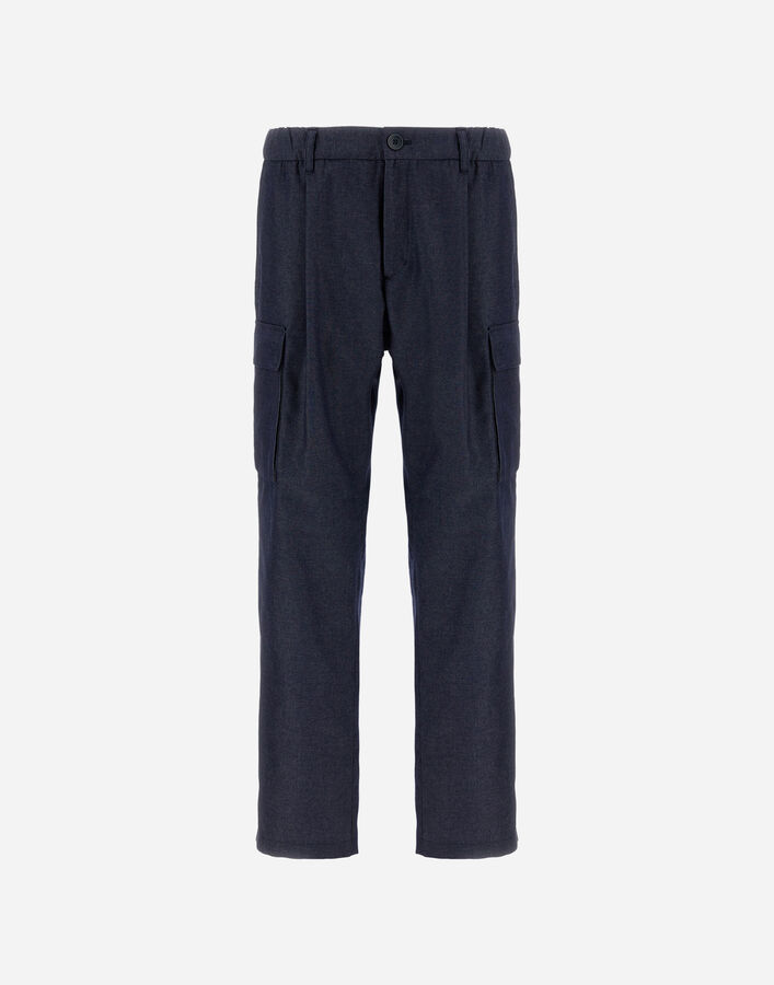 Herno DENIM-EFFECT COTTON TROUSERS  PT000143U132679200