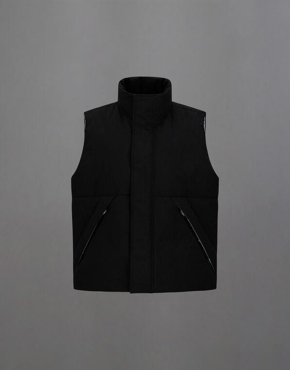 Herno LAMINAR VEST IN CRINKLE METALLIC  PI00378UL128399300