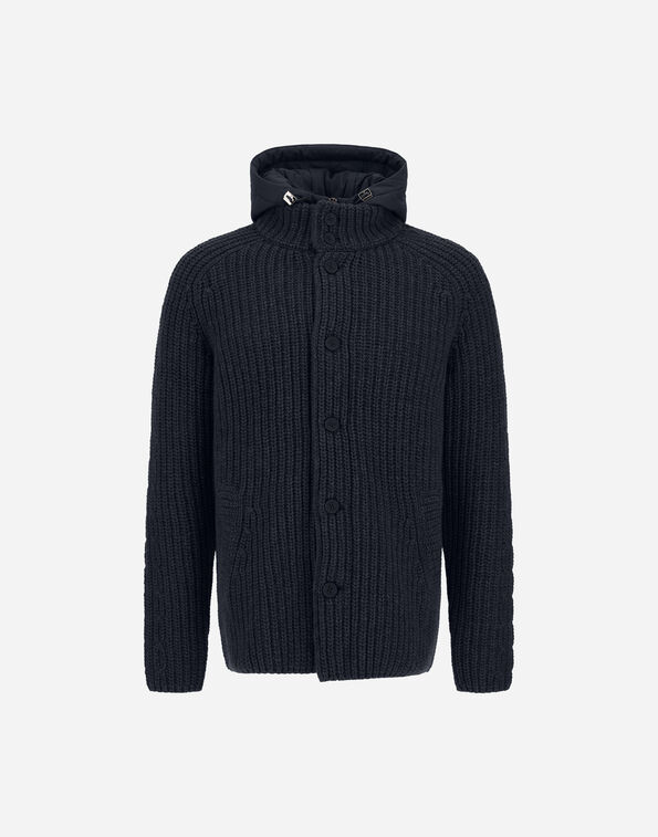 Herno WOOL JACKET WITH RAISED TEXTURE AND CABLE-KNIT DETAILING  MC000231U700649200