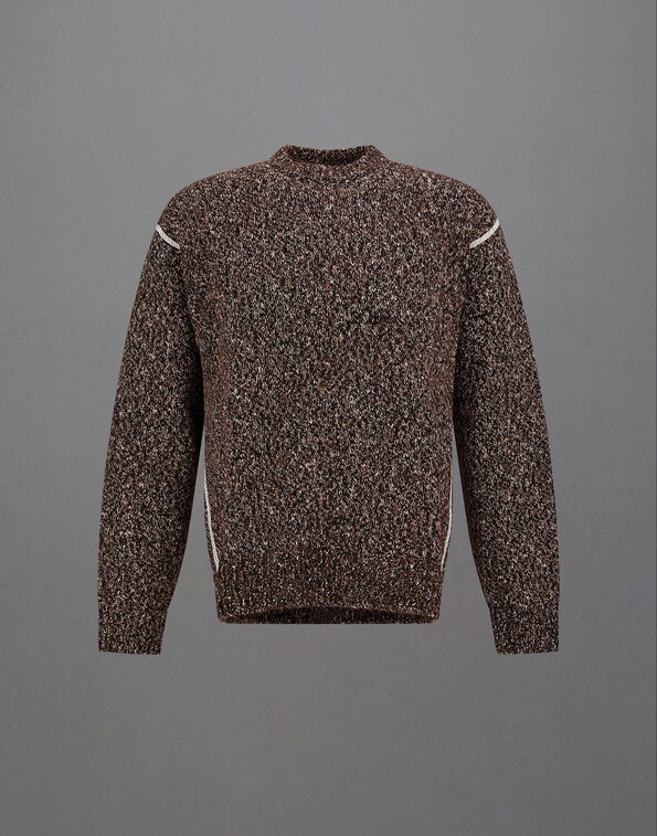 Herno LAMINAR JUMPER IN MOULIN&Eacute; KNIT  MG00019UL703789300