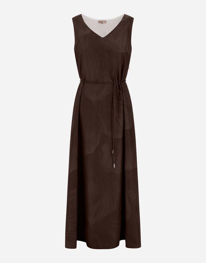 Herno RESORT DRESS IN PURE SILK WITH FLORAL PRINT  AB00025DR16019P8810