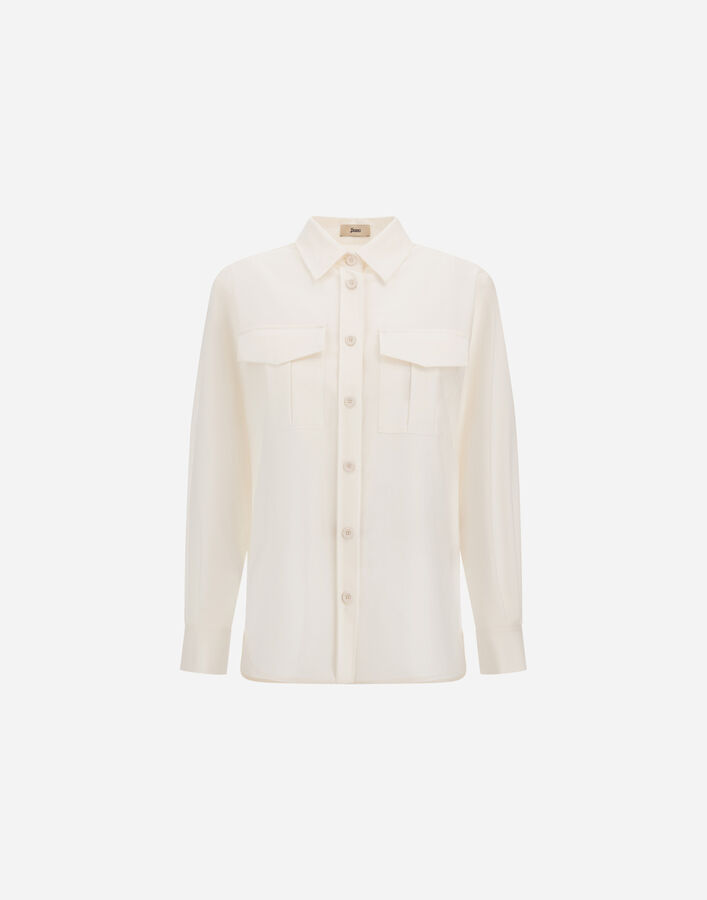 Herno SHIRT IN LIGHT STRETCH WOOLLY  CM000048D128081200