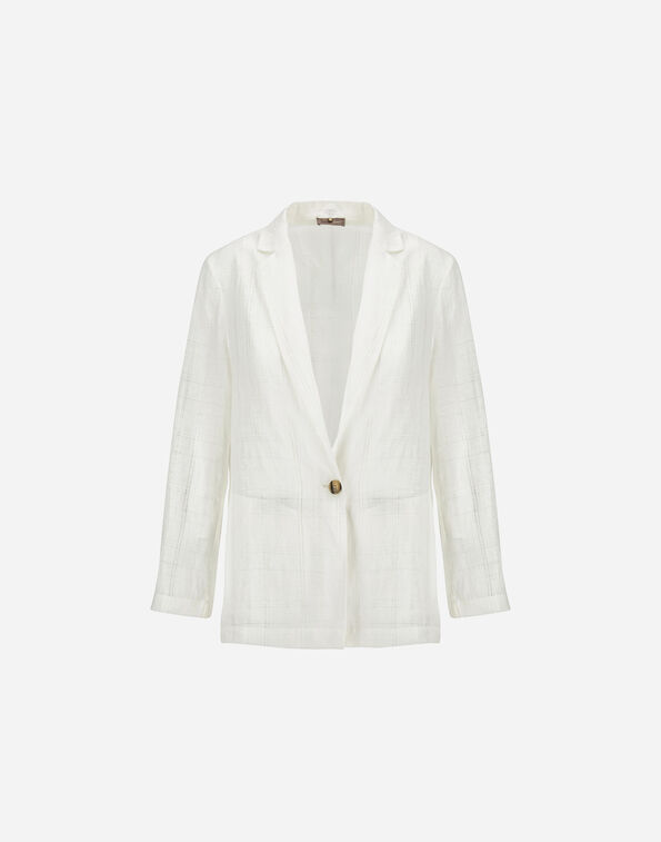 Herno RESORT BLAZER IN CHECK LINEN  GA00010DR171411000