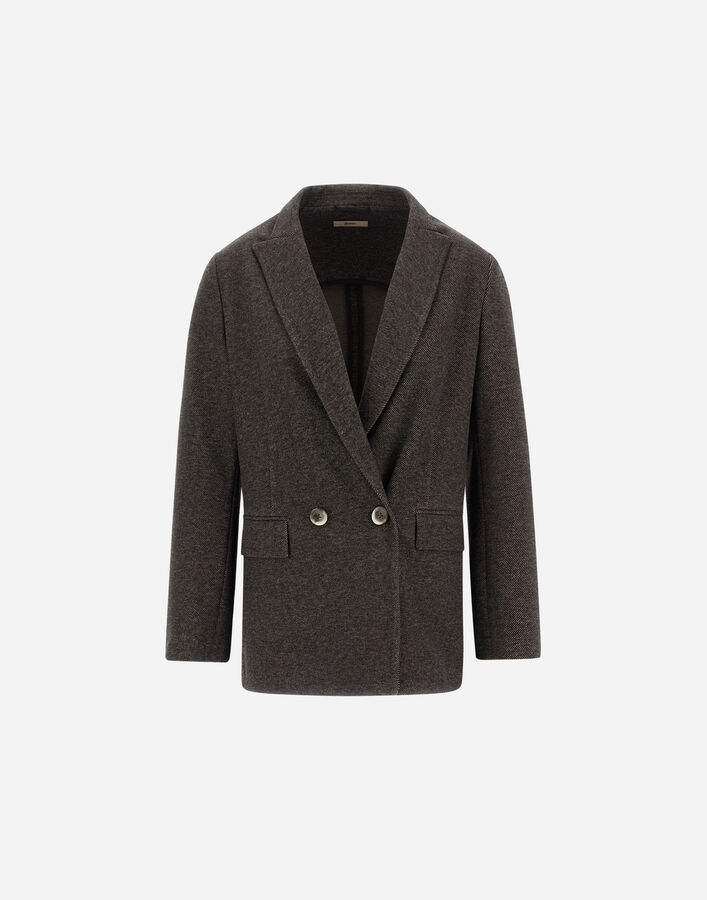 Herno JACQUARD BLAZER WITH DIAGONAL MOTIF  JBLZ0002D560478800