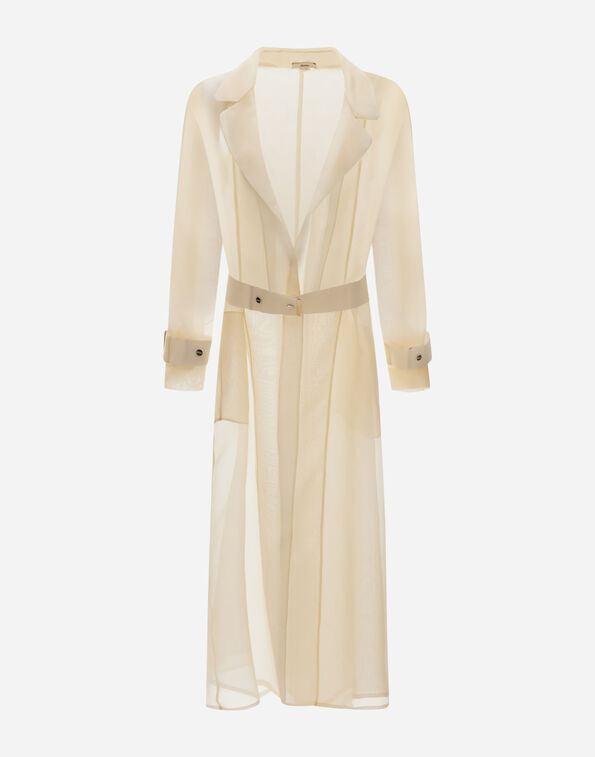 Herno TRENCH COAT IN MULBERRY SILK ORGANZA  CA000611D160141200