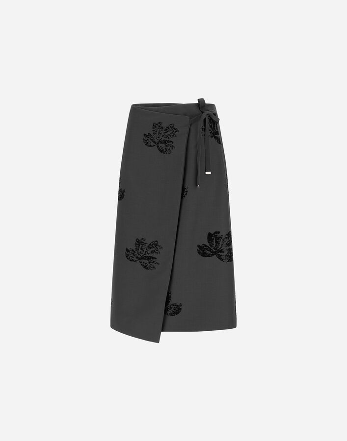 Herno SKIRT IN EMBROIDERED FLANNEL  GN000087D127709487