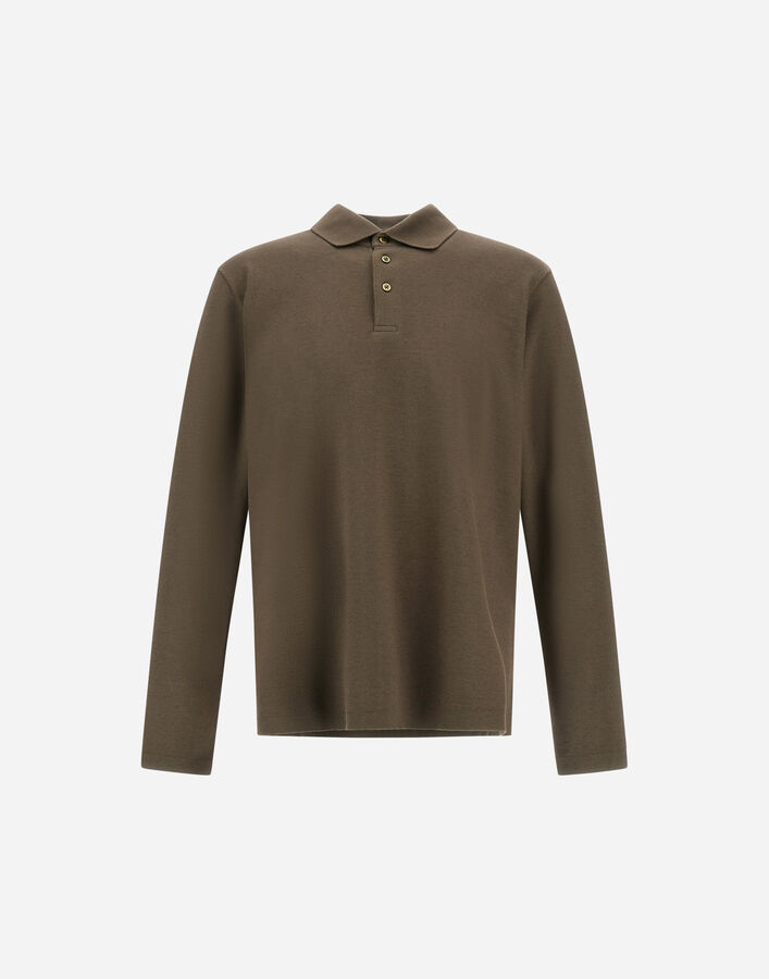 Herno COTTON AND CASHMERE DOUBLE PIQU&Eacute; POLO SHIRT  JPL00154U540077730