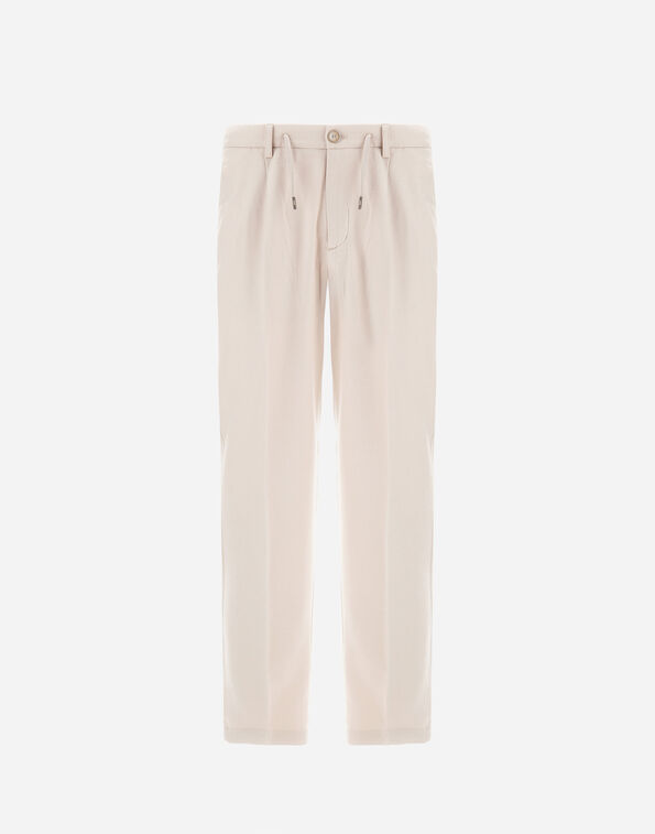 Herno RESORT TROUSERS IN CASHMERE AND SILK  PT00055UR380871985
