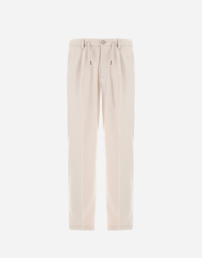 Herno RESORT TROUSERS IN CASHMERE AND SILK  PT00055UR380871985