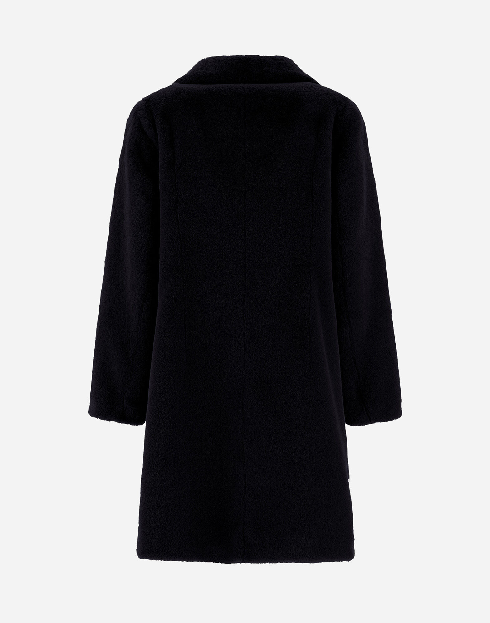 COAT IN SOFT ALTERNATIVE FUR in Black for Women | Herno®