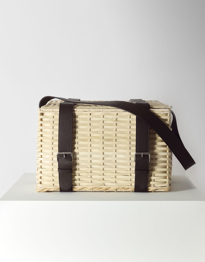 Herno RATTAN AND LEATHER PICNIC BASKET  SUMMERPICNICRATTAN2100