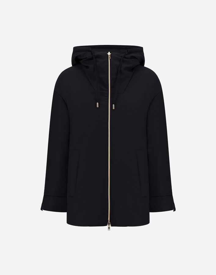Herno REVERSIBLE PARKA IN FLUID WOOL AND CHANGING NYLON  PI0037DNW33453Z9300