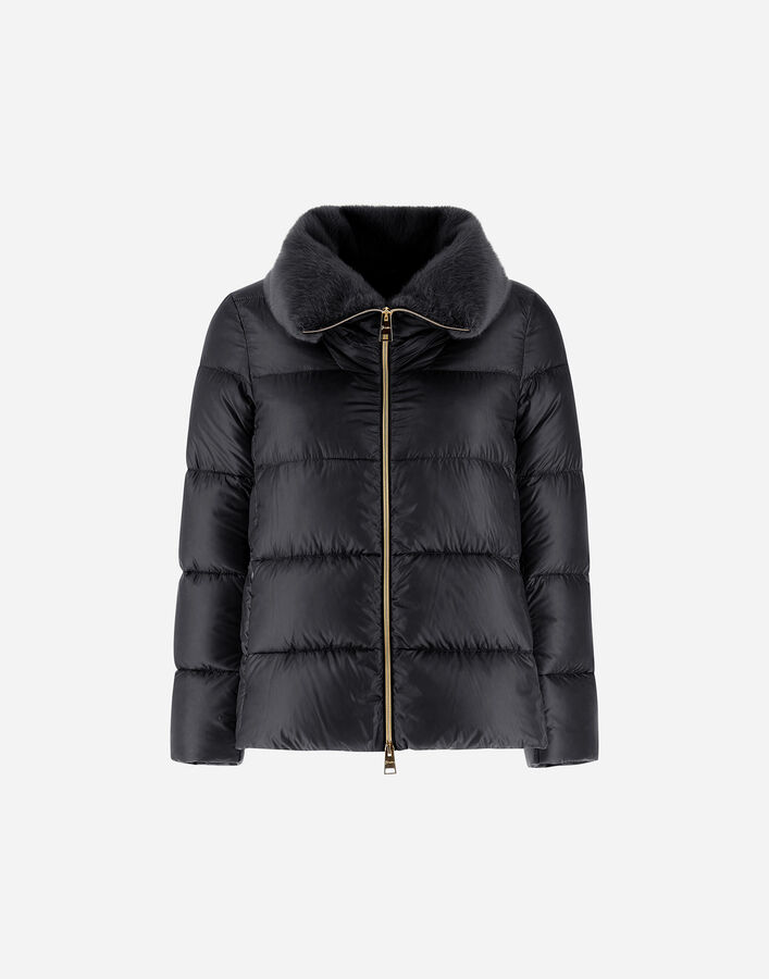 Herno JACKET IN NYLON ULTRALIGHT AND LADY ALTERNATIVE FUR  PI001923D12017Z9300
