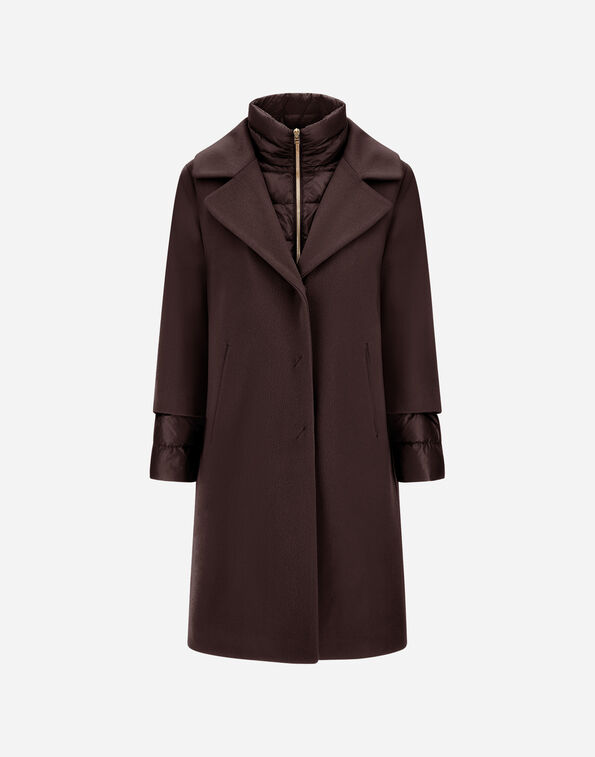 Herno COAT IN SABLE-EFFECT WOOL AND NYLON ULTRALIGHT  PI002298D333138800