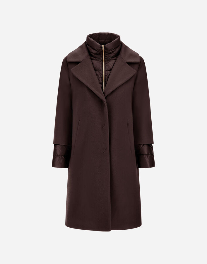 Herno COAT IN SABLE-EFFECT WOOL AND NYLON ULTRALIGHT  PI002298D333138800